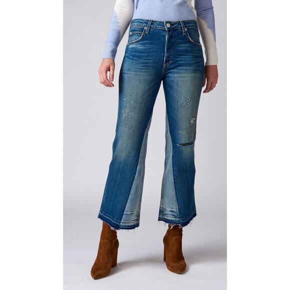 AMO Denim - Amo "Babe" Jeans in Dive Bar Destroy wash Size 26 Women's Colorblock